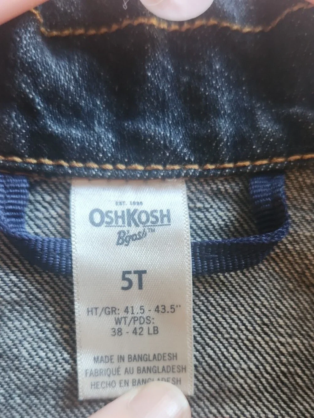 OshKosh B'gosh Dark Blue Toddler 5T Denim Jacket
